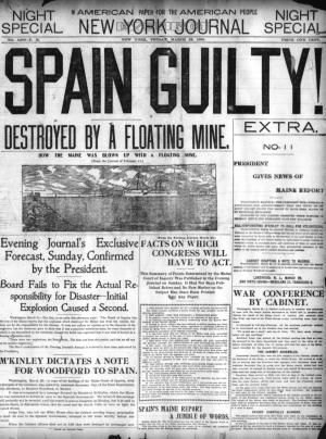 Reproduction of newspaper with large headline about Spain’s guilt.