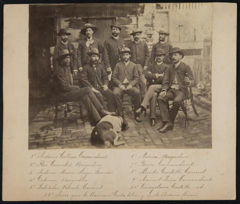 Group photo of revolutionaries in uniform.